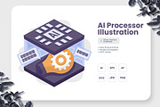 AI Processor Illustration, a Technology Illustration by erifqizeicon (Thumbnail 1 of 3)