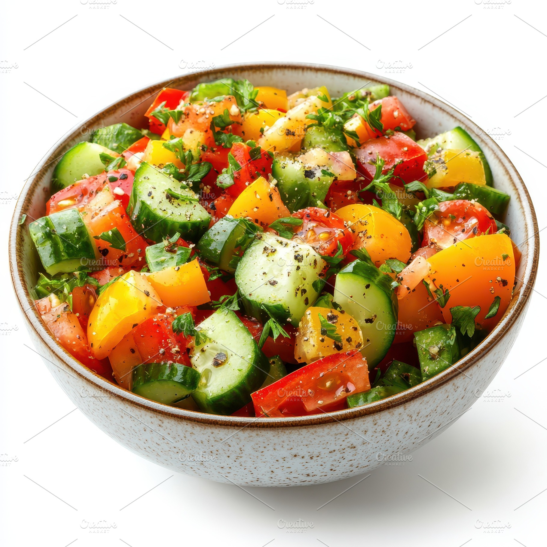 Delicious Fresh mixed vegetable sala, a Food & Drink Photo by Pixeness Studio
