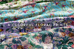 4 Colorful Floral Prints Vol. 2