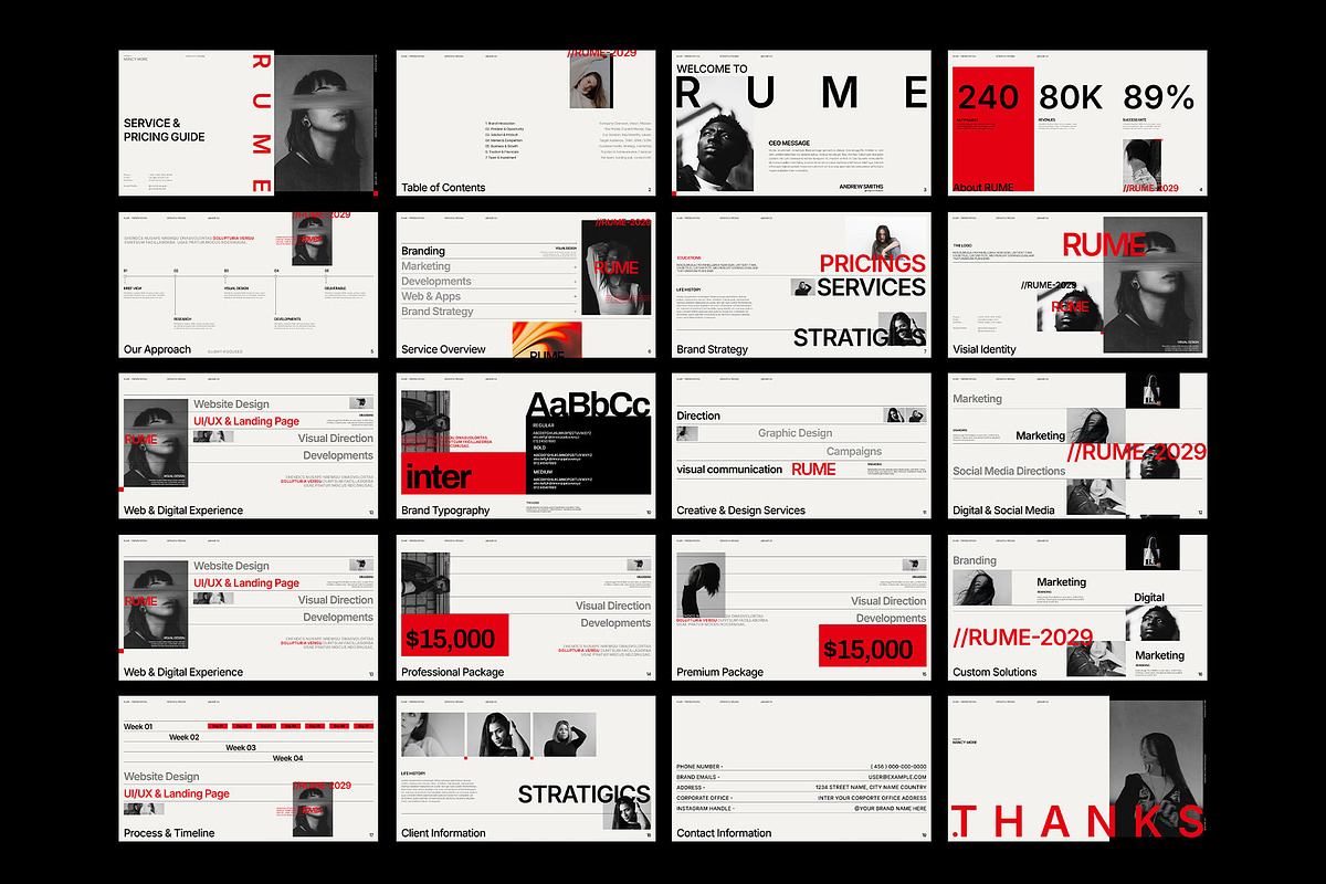 RUME | Service & Pricing Guide, a Presentation Template by Templeste (Photo 7 of 7)
