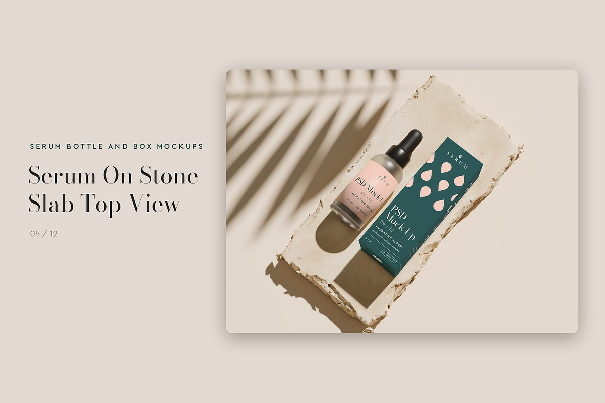 Serum Bottle and Box Mockup Pack, a Packaging Mockup by Motion-Box (Photo 6 of 14)