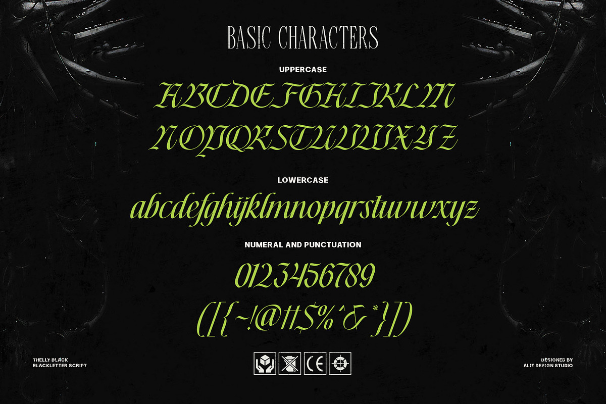 Thelly Black Typeface, a Blackletter Font by alit design (Photo 4 of 17)