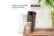 Coffee Cup Animated Mockups Bundle, a Cups & Container Mockup by rebrandy (Thumbnail 1 of 20)