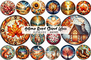 Fall Autumn Round Stained Glass Clip, an Illustration by Libby Wishes (Thumbnail 1 of 5)