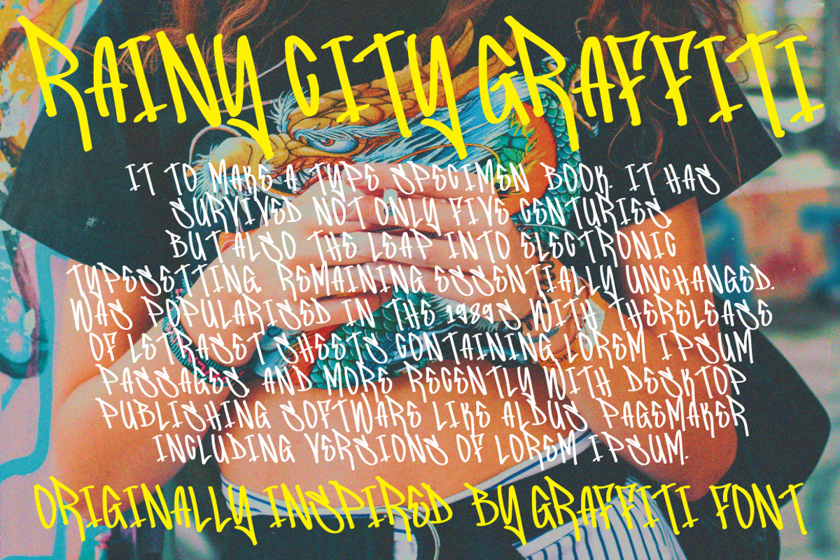 Rainy City - Graffiti Font, a Handwritten Font by tebaltipislab (Photo 6 of 9)