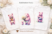 Vintage Mama Bear Sublimation PNG, an Illustration by Artnoy (Thumbnail 6 of 8)