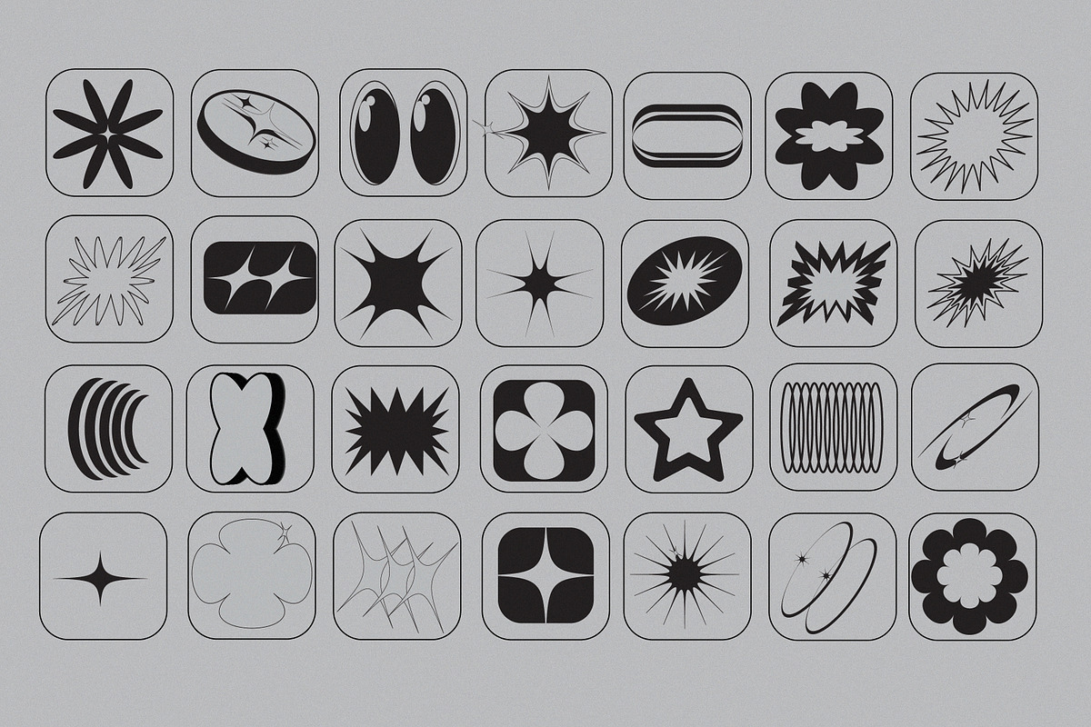 Y2K Shapes – 100 Pieces, an Icon by Dirtybarn (Photo 4 of 4)