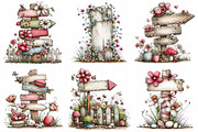 Whimsical Spring Singpost Clipart, an Illustration by Daily.Designs (Thumbnail 3 of 7)