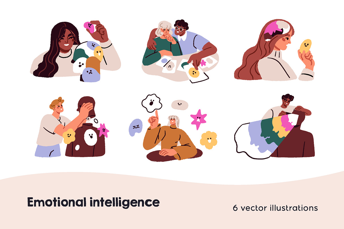 Emotional intelligence concepts set, a Person Illustration by Good Studio (Photo 1 of 8)