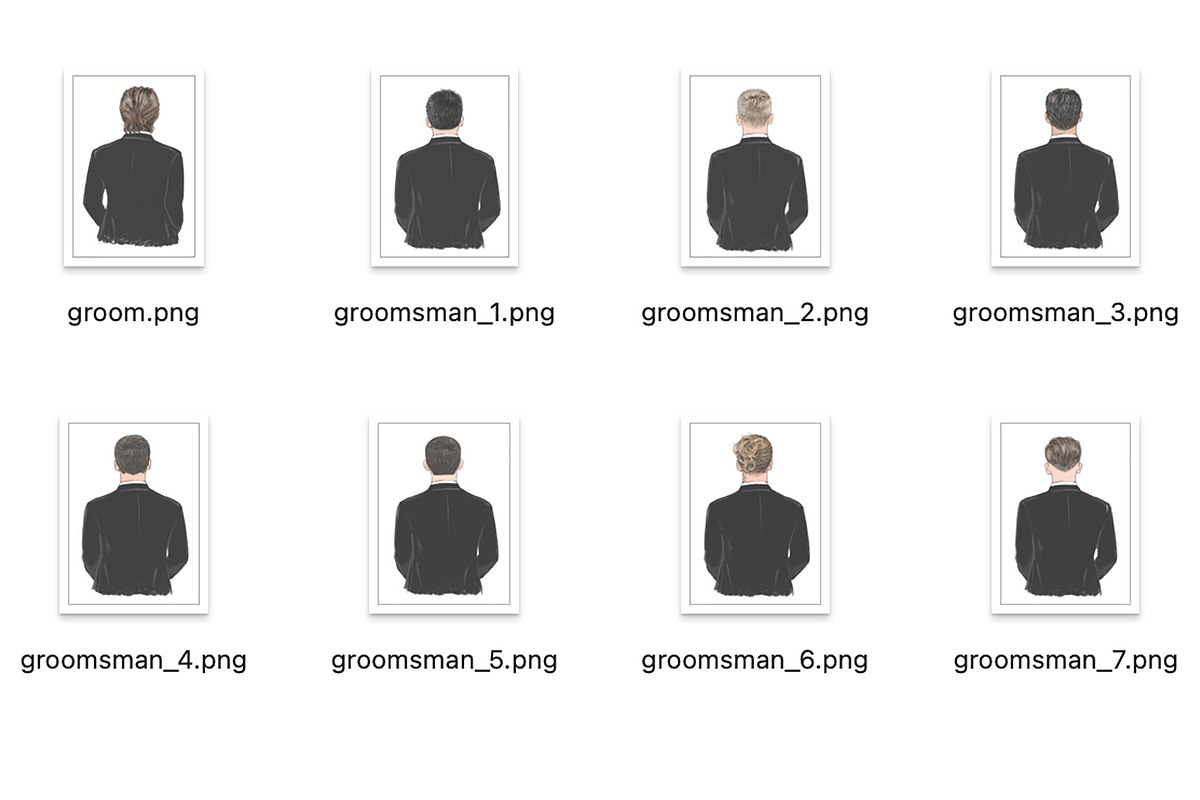 Groom & Groomsmen Art Bundle, an Illustration by Maddy's Art & Mockups (Photo 8 of 8)