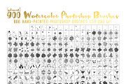 (almost) 900 Watercolor Brushes: CS3, a Brush Add-On by Snark Heart (Thumbnail 3 of 5)