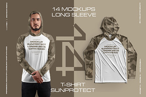 14 Men's Mockups Long Sleeve T-Shir, a Shirt Mockup by Grow Design Craft Studio