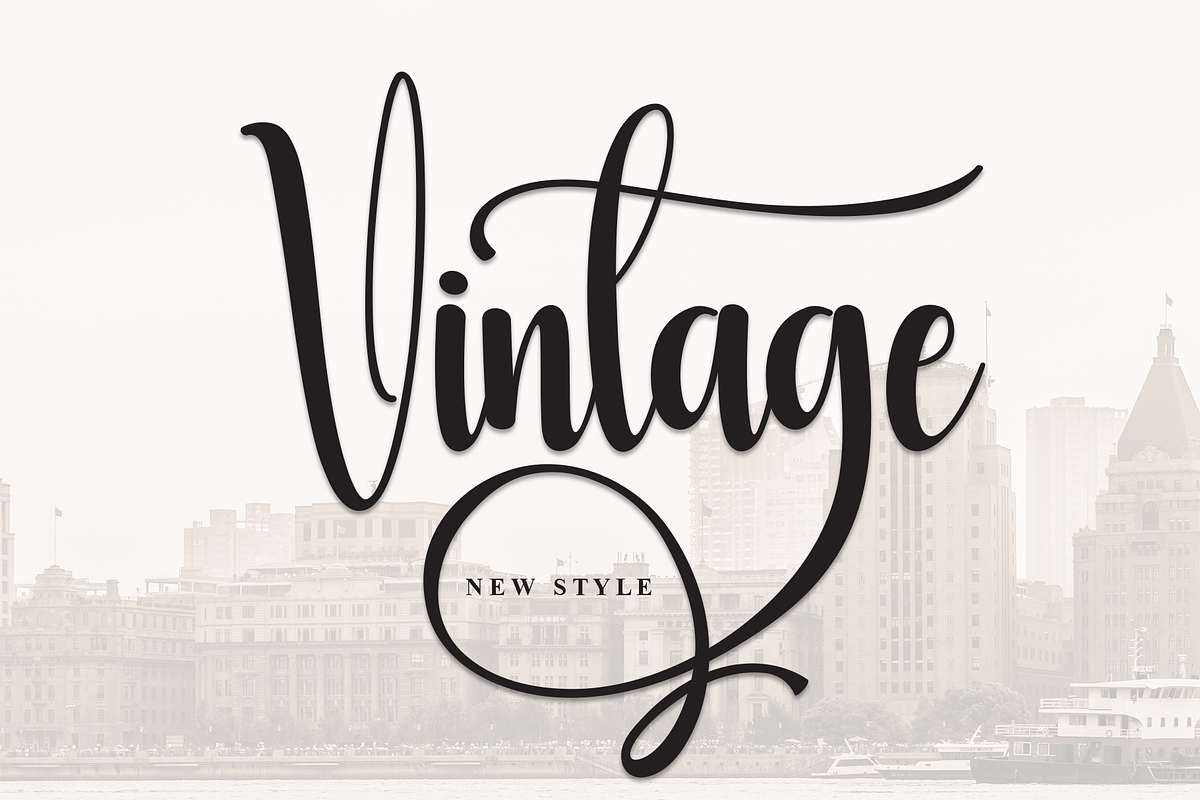 Vintage | Script Font, a Handwritten Font by Scratchones (Photo 1 of 9)