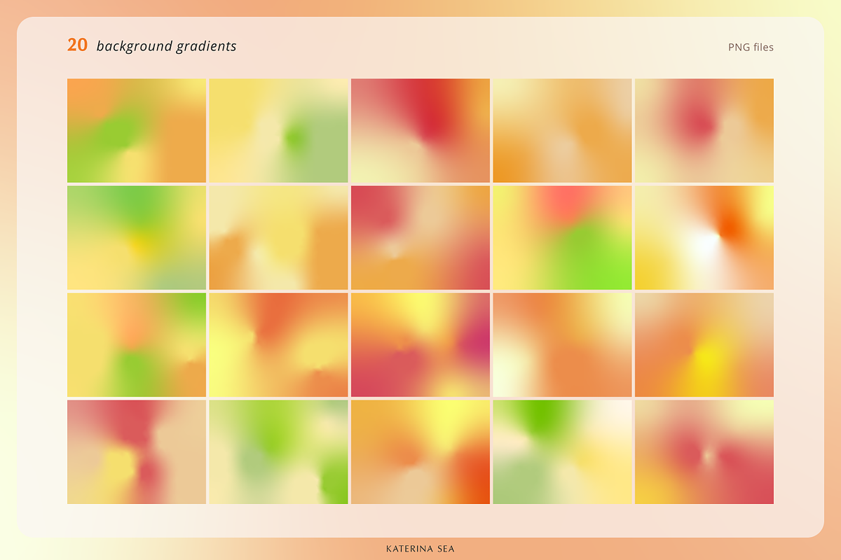 Fruit gradients & elements, a Texture Graphic by Katerina.Sea.Design (Photo 3 of 10)
