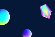 Cards with geometric glowing element, a Card Template by Bunny's Little Shop (Thumbnail 2 of 2)