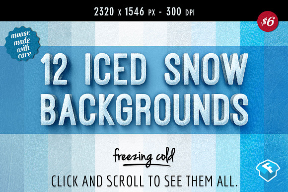 12 Iced Snow Background Textures preview 6