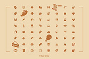 64 Food Icons, an Icon by WORAKAMON Design Studio (Thumbnail 3 of 8)
