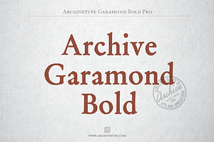 Archive Garamond Bold Pro