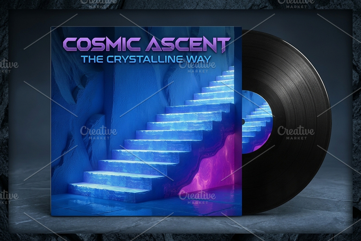 Glowing Ice Cave Staircase Backdrop, a Background Graphic by Aura Canyon HQ (Photo 7 of 9)