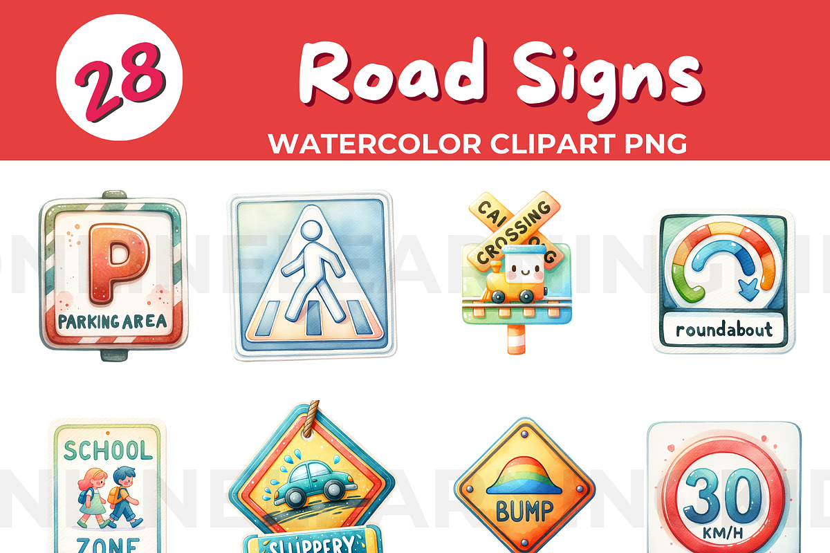 Traffic and Road Safety-Street Signs, an Object Illustration by John_Walker (Photo 3 of 3)