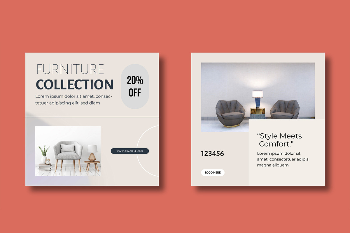 Furniture Social Media Banner, a Social Media Template by MightyDesign (Photo 3 of 8)