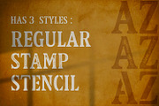 Crown Street – Military Stencil, a Serif Font by Almarkhatype (Thumbnail 5 of 11)
