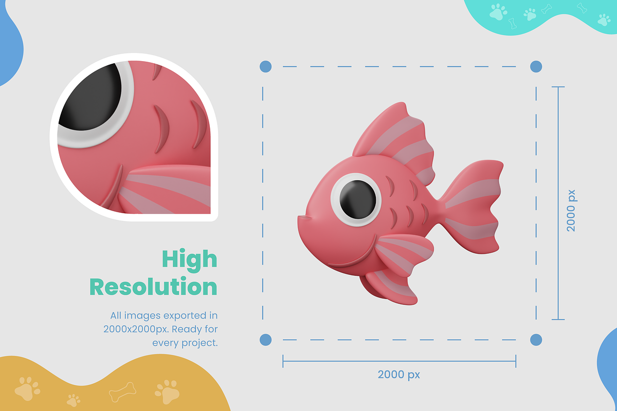 3D Pet Store Icon Set, an Animal 3D Model by Flat Icons (Photo 3 of 8)