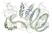 Greenery Watercolor Clipart, a Decorative Illustration by NKTKNS (Thumbnail 3 of 7)