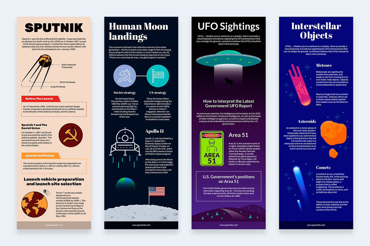 Space Vertical Infographic Template, a Presentation Template by Slidesmash