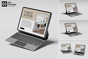 Realistic Tablet Mockup, an iPad Mockup by GraphicWindow (Thumbnail 1 of 6)