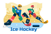 10 Ice Hockey Player Illustration, a Sport Illustration by denayunebgt (Thumbnail 4 of 4)