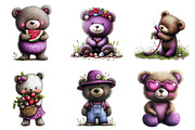 Whimsical Summer Teddy Bear Clipart, an Illustration by designcity5 (Thumbnail 5 of 5)