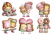 Bread Friends Clipart, an Illustration by Daily.Designs (Thumbnail 7 of 7)