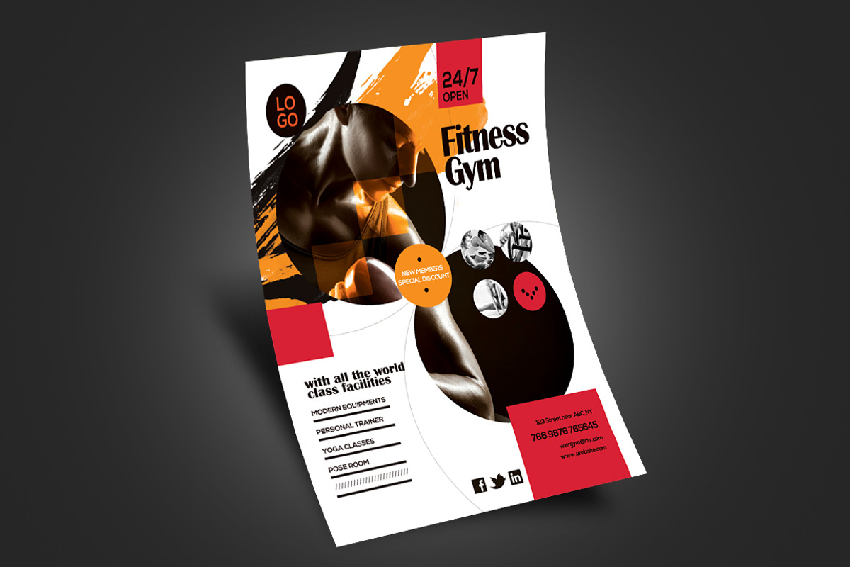 Fitness Gym Flyer V4, a Flyer Template by Satgur Graphic Design (Photo 3 of 3)