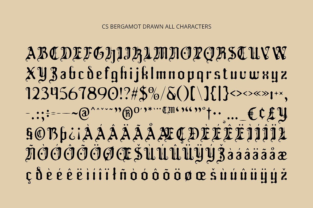 CS Bergamot Drawn, a Blackletter Font by Craft Supply Co. (Photo 8 of 8)