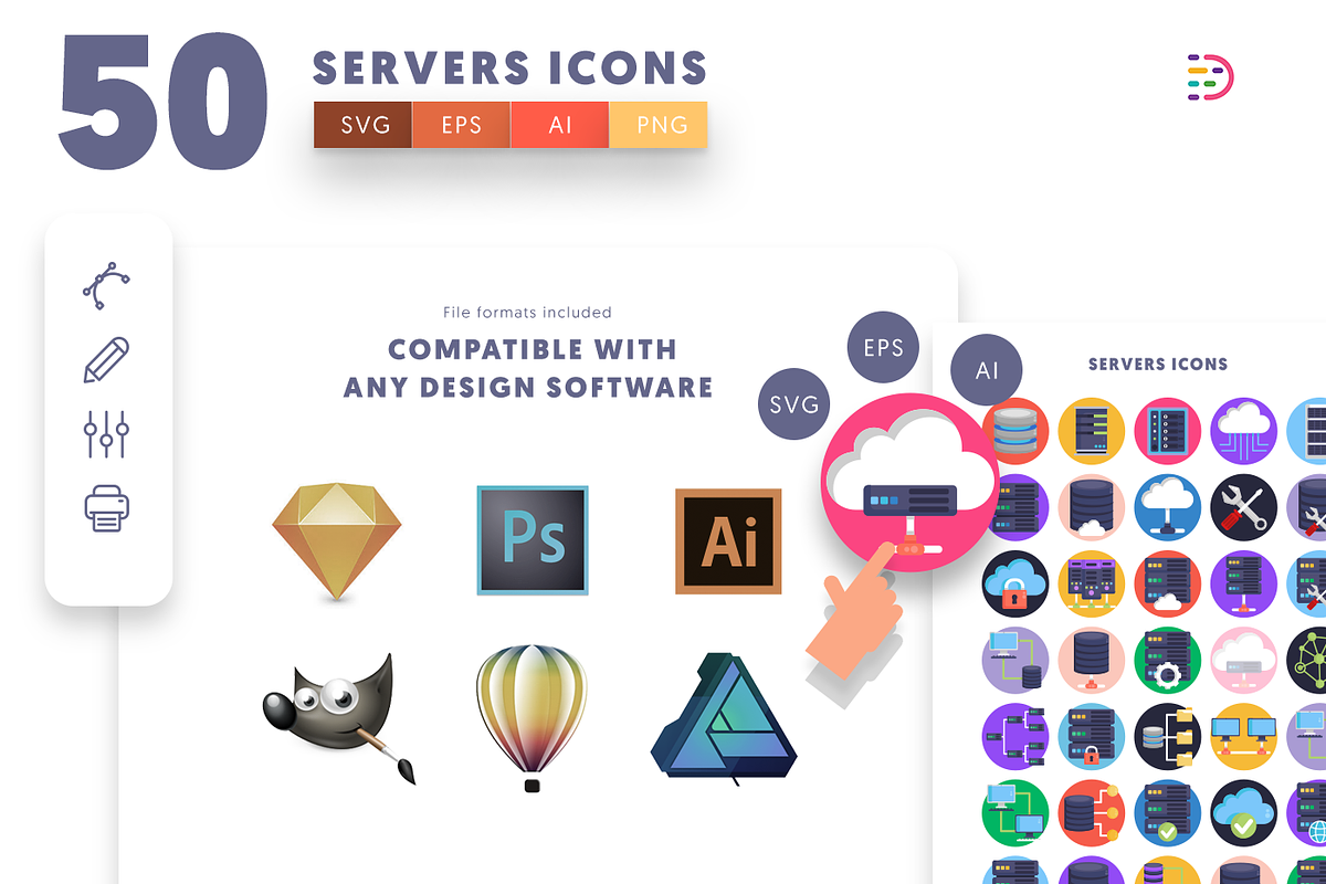 50 Servers Icons, an Icon by Dighital (Photo 9 of 10)