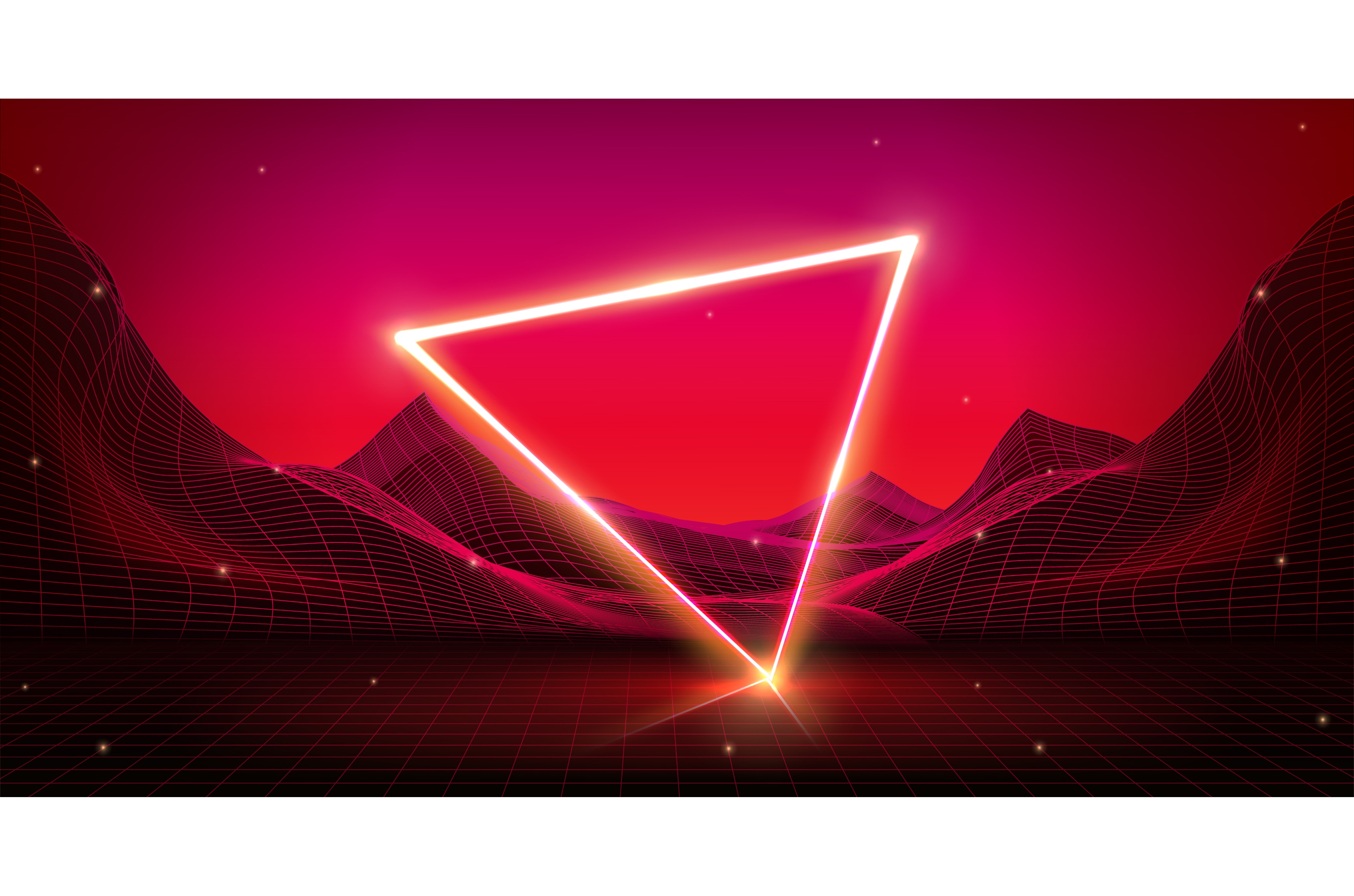 Synthwave background with neon, a Texture Illustration by art PVP - market