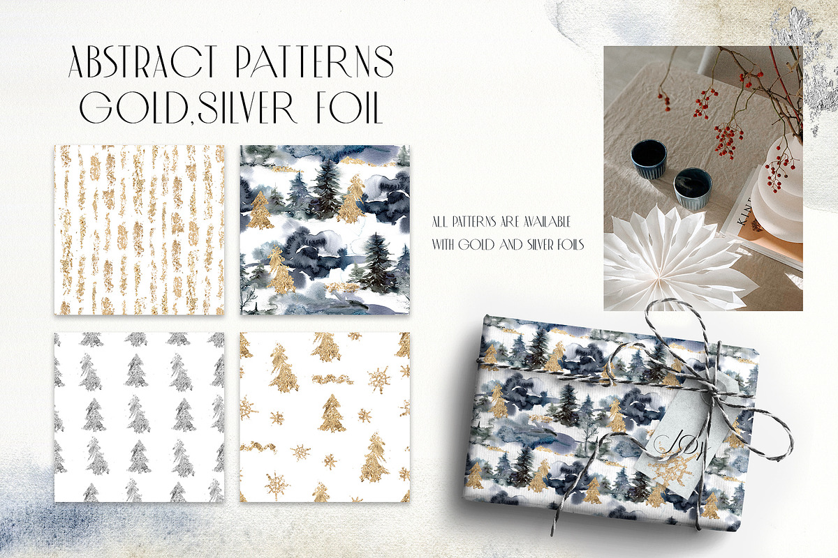 Classic Abstract Christmas patterns, an Animal Illustration by Yuliya Derbisheva (Photo 7 of 9)