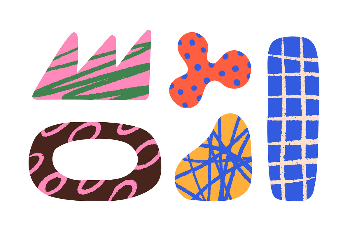 Trendy abstract doodle shapes set, an Object Illustration by Good Studio (Photo 3 of 6)