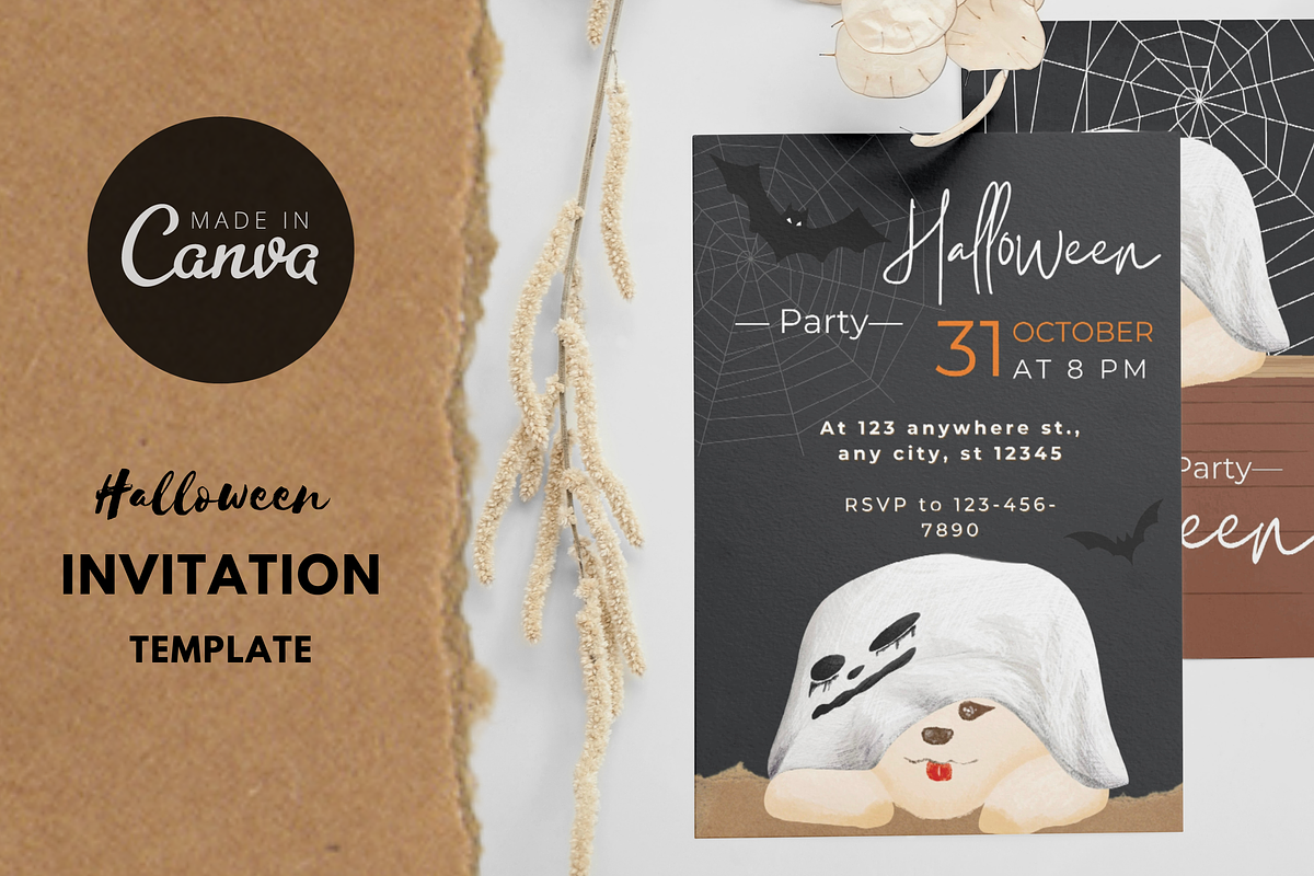 Halloween Party Invitation Template, an Invitation Template by Thursdaypaper (Photo 4 of 5)