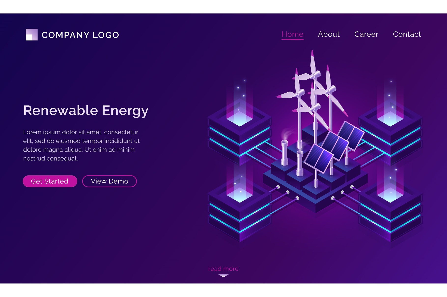 Clean energy, modern power, a Technology Illustration by art PVP - market