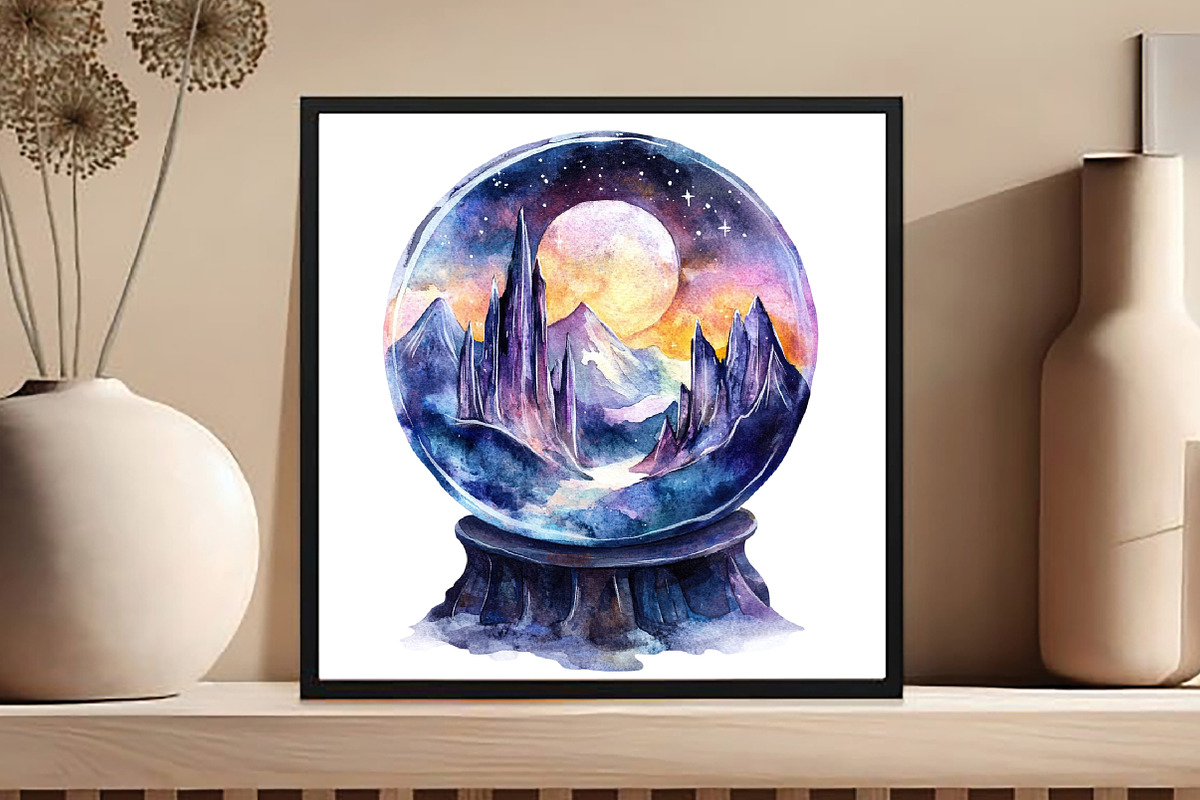 Round Moonlit Nights Stained Glass, an Illustration by DreamCafeArt (Photo 8 of 9)