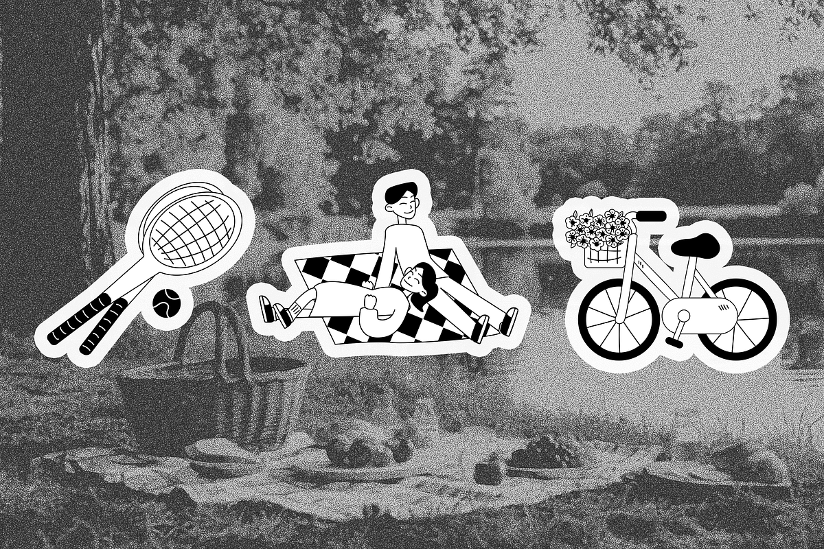 Summer Picnic. Line Graphic, a Person Illustration by Schumacher Shop (Photo 2 of 13)