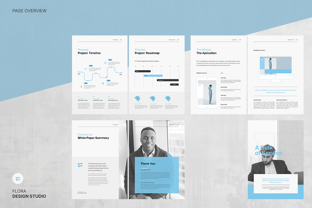 FLORA | White Paper Template, a Brochure Template by KreateTribe (Photo 9 of 10)