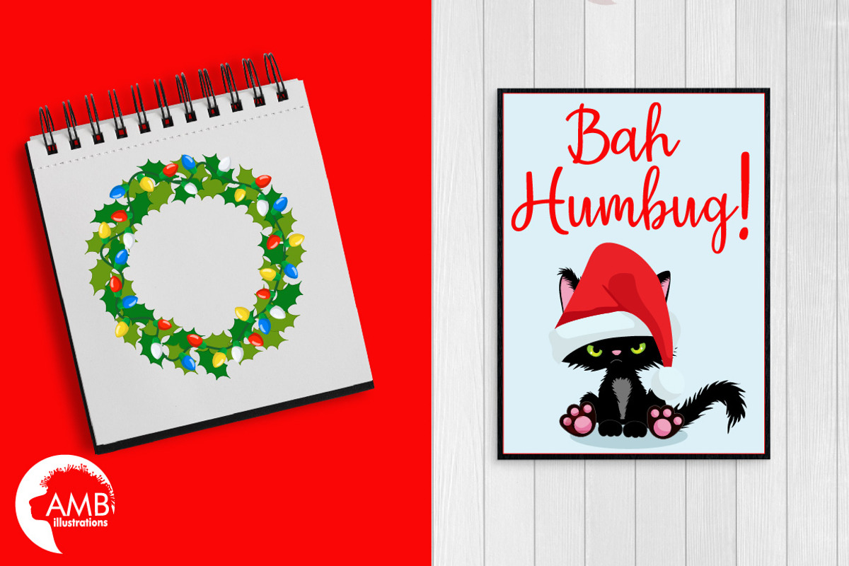 Angry Kitty Christmas AMB-2660, an Illustration by AMBillustrations (Photo 5 of 5)