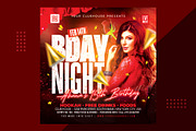 Birthday Night Party, a Flyer Template by MithilaCreation (Thumbnail 3 of 6)