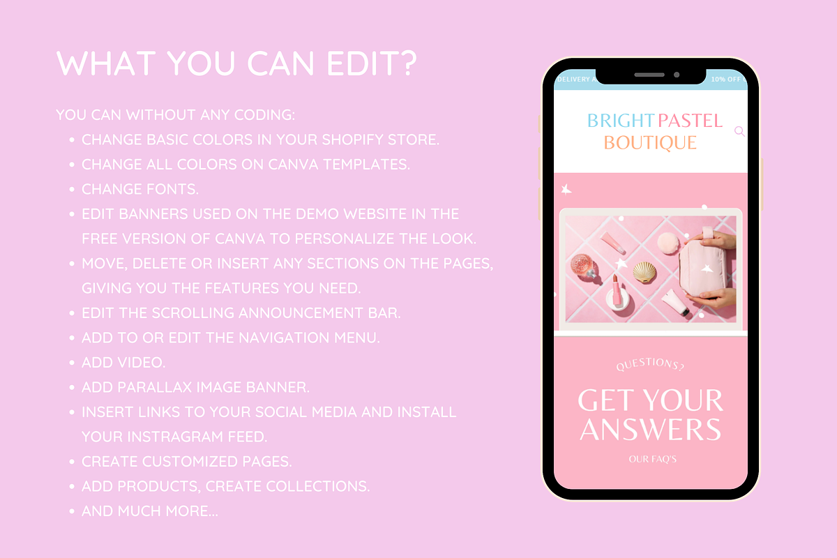 Bright Pastel Shopify Theme, a Shopify Template by SunshineStudioBoutique (Photo 3 of 10)