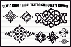Celtic Tribal Tattoo Knot Bundle, an Illustration by hafijul