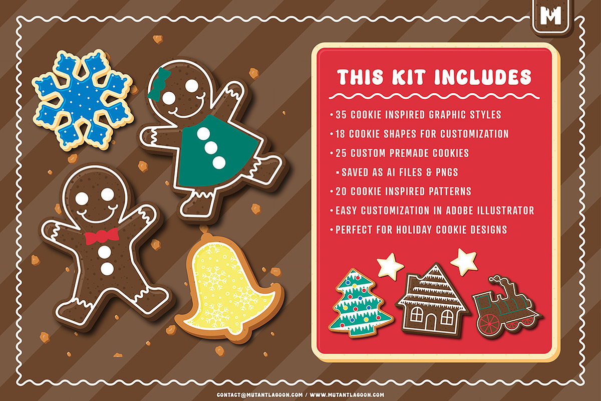 Christmas Cookie Graphic Styles, an Object Graphic by Mutant Lagoon (Photo 2 of 6)