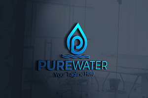 Pure Water Drop Logo